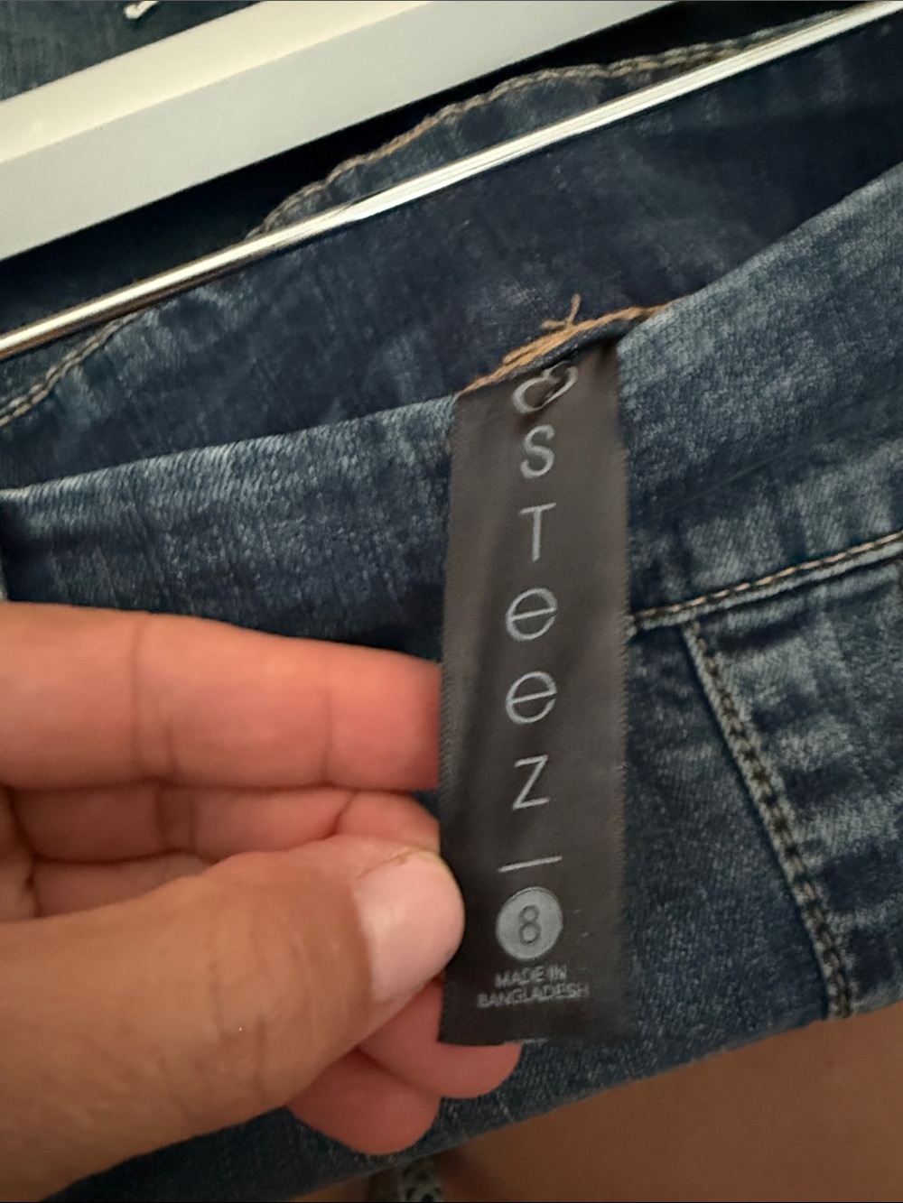 NWOT Classic Denim Midi Skirt in Faded Blue - Picture 2 of 3